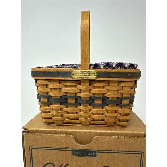 Longaberger CC 1996 JW Miniature Market Basket Combo MANY FAMILY SIGNATURES New - Picture 3 of 15